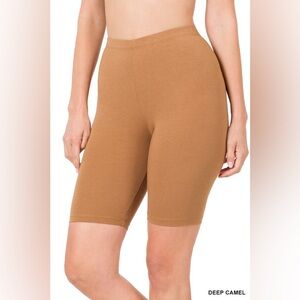 Deep Camel Biker Shorts